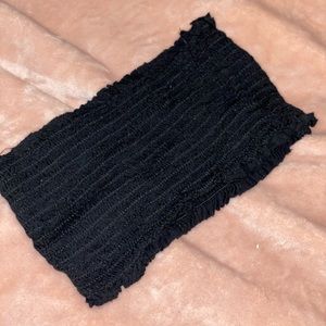 Black Stretchy Tube Bandeau